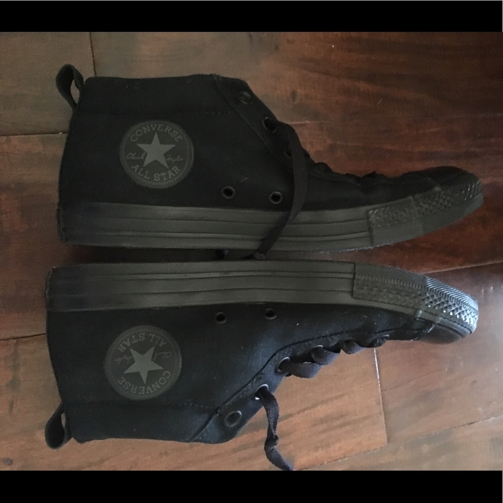 NBW black monochrome Converse all-star street 6Y